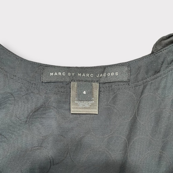 GUC Vintage Marc by Marc Jacobs Black Ruffle Zipper Dress. Size 4 - Picture 5 of 8